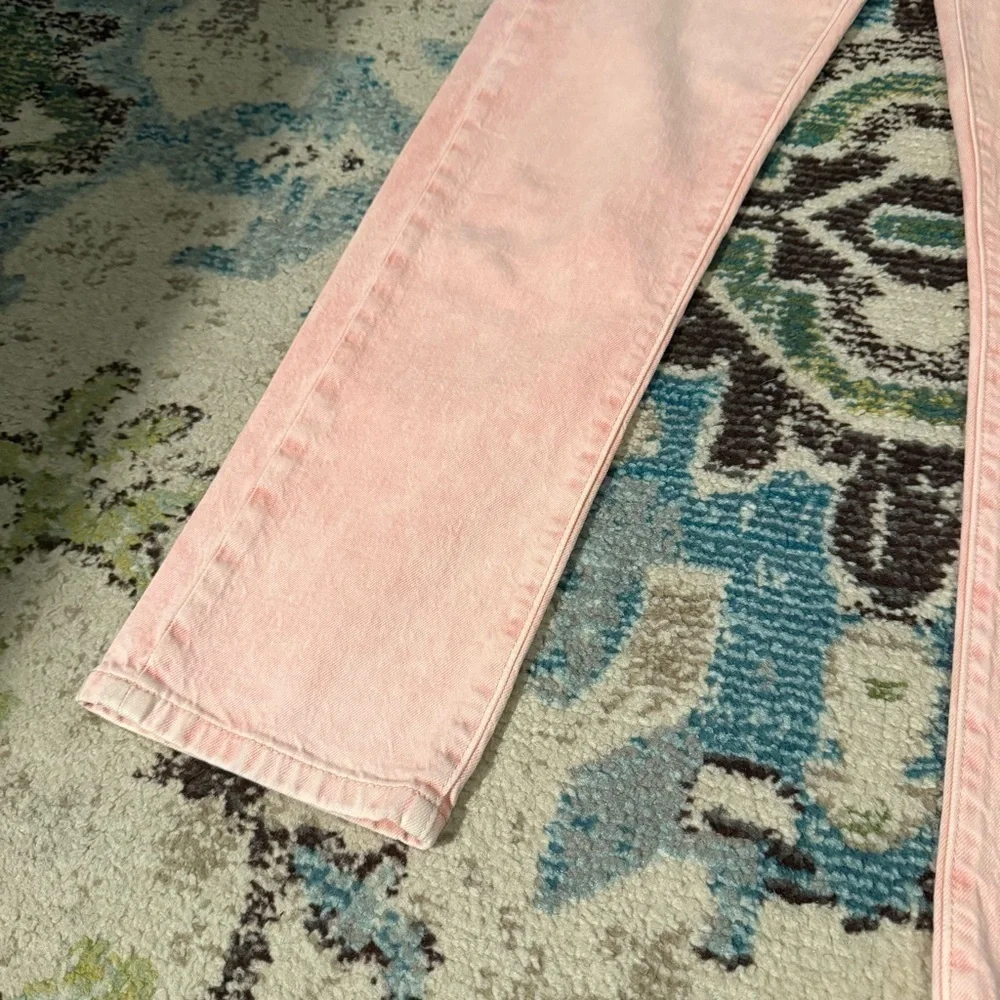 Pink Orange Pilcro and the Letterpress Anthropologie mom style jeans
